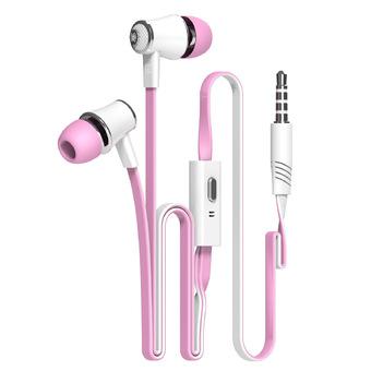 Earphone Earbuds with Microphone Stereo Earphones for Apple iPhone (Pink)(Intl)  