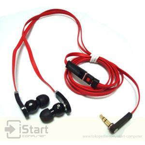 Earphone Flat Cable Dr Dre With Mic / Headset Kabel Flat Dr Dre