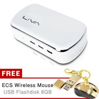 Ecs Mini PC Liva X2 - 2 GB RAM - Intel - no OS + Gratis Mouse + USB Flashdisk  