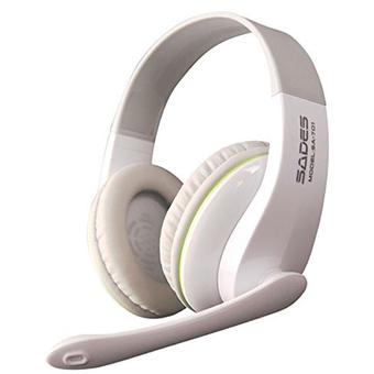 Elenxs SADES SA-701 Gaming Headset Surround Sound Headset Headphone With MIC Desktop PC White (Intl)  