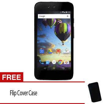 Evercoss One X A65 - 8GB - Android One - Hitam + Gratis Flip Cover  
