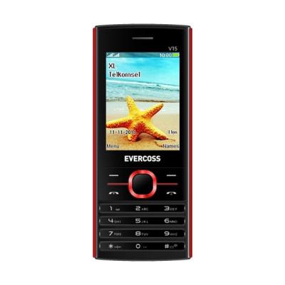 Evercoss V15 Hitam Merah Handphone
