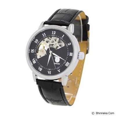 FASHION STREET Exclusive Imports Mechanical Silver Case Men Dial Stainless Steel Watch [638978] - Black