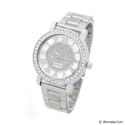 FASHION STREET Exclusive Imports Men Rhinestone Frosted Analog Quartz Alloy Wrist Watch [642435] - Silver