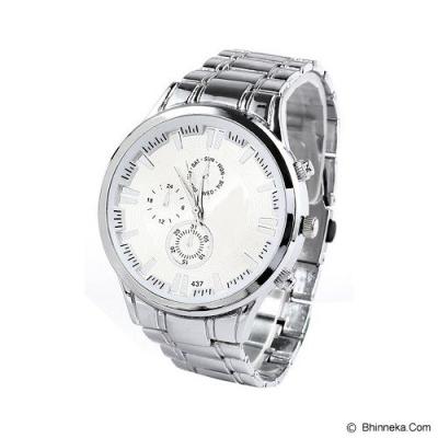 FASHION STREET Exclusive Imports Men's 3 Sub-dials Silver Alloy Band Watch [642763]
