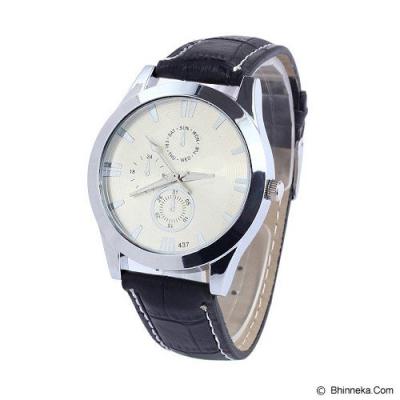 FASHION STREET Exclusive Imports Sub-Dials Faux Leather Analog Quartz Wrist Watch [642731] - White