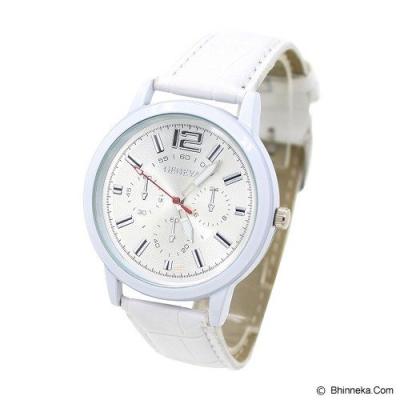 FASHION STREET Exclusive Imports Unisex Faux Leather Big Dial Quartz Wrist Watch [642378] - White