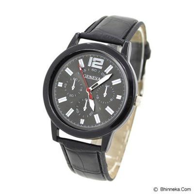 FASHION STREET Exclusive Imports Unisex Faux Leather Wrist Watch [642377] - Black
