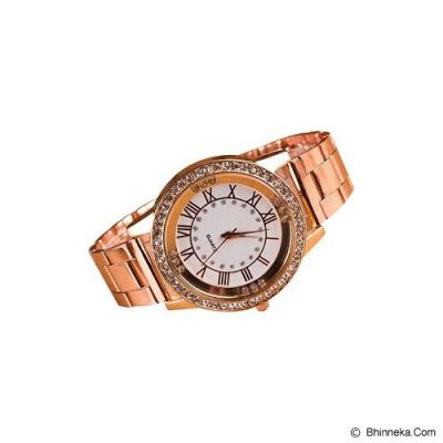 FASHION STREET Exclusive Imports Unisex Rhinestone Roman Numerals Alloy Analog Quartz Watch [642858] - Rose Gold