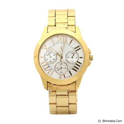 FASHION STREET Exclusive Imports Unisex Roman Numerals Golden Alloy Band Watch [642728] - White