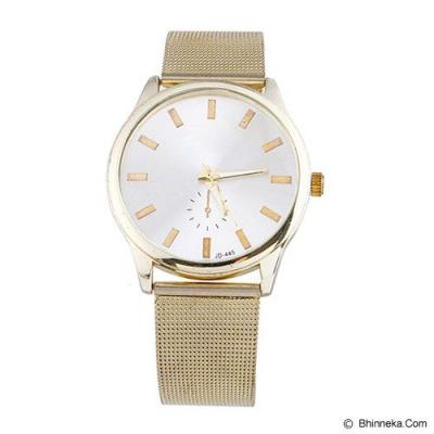 FASHION STREET Exclusive Imports Unisex White/Golden Alloy Mesh Band Watch [642742]
