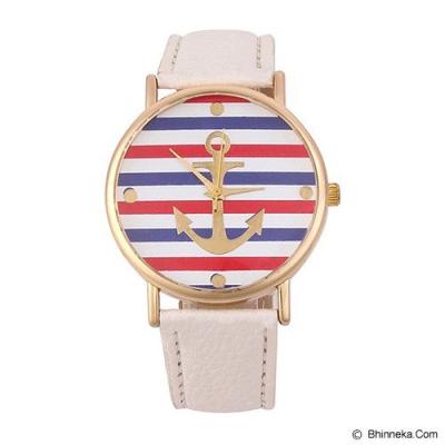 FASHION STREET Exclusive Imports White Faux Leather Strap Watch [635449]