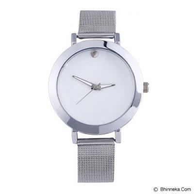 FASHION STREET Exclusive Imports Women's Silver Alloy Mesh Watch [642759] - White