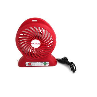 FLECO F95B Mini USB Fan 3 Speed with Power Bank Function- Merah  