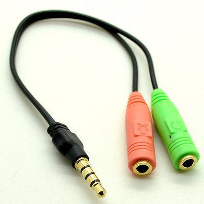 Fang Fang 3.5mm 2 Female to Male Adapter Splitter Cable Headphone to Smart Phone