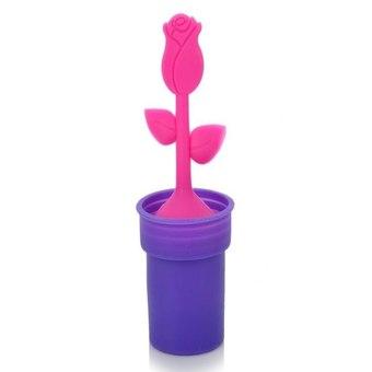 Flower Shaped Silicone Tea Leaves Infuser (Intl)  