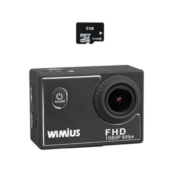 Flylinktech Wimius S2 Full HD 1080P 60fps Car Cam Sports DV Action Waterproof Recording Camera With 8GB Memory Card (Black) (Intl)  