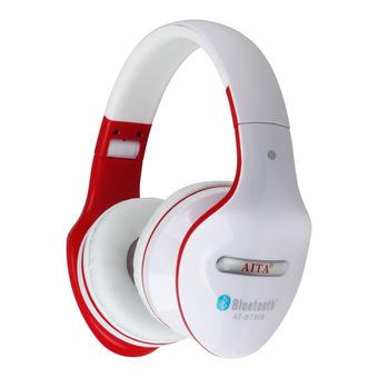 Foldable Wireless Bluetooth Stereo On-ear Headphone Headset Noise Canceling FM TF Card Supported with Mic (White) (Intl)  