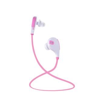 Foxnovo AT-BT38 Wireless Bluetooth 4.1 Earphone Headphones Headset Multi-point with Microphone (White/Pink)  