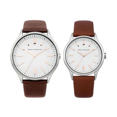 French Connection FC1244TT-FC1245T Dark Brown Jam Tangan Couple