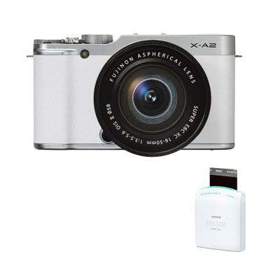 Fujifilm Finepix X-A2 XC 16-50 Putih Kamera Mirrorless + Instax Share SP1