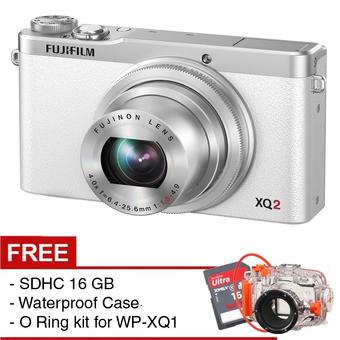 Fujifilm Finepix XQ2 - 12MP - Putih + Gratis Waterproof Case + O Ring Kit +SDHC 16GB  