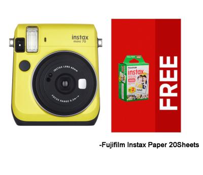Fujifilm Instax Mini 70 Yellow Kamera Instax (Instax + Paper20)