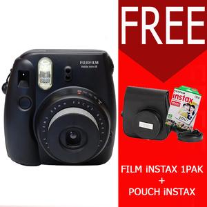 Fujifilm Instax Mini 8 8S BLACK Free Pouch + 1Pack Film Polos HITAM