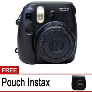 Fujifilm Instax Mini 8 8S BLACK Free Pouch Kulit 8s HITAM