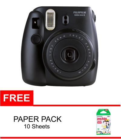 Fujifilm Instax Mini 8 Hitam Kamera Instax + Paper Pack