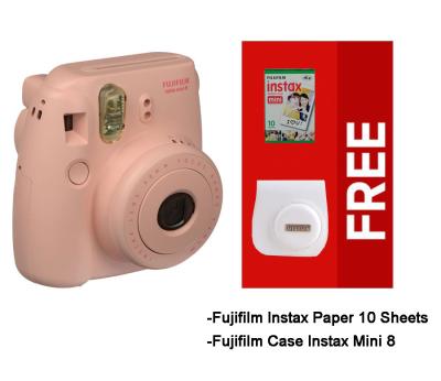 Fujifilm Instax Mini 8 Pink Kamera Instax (Instax + Paper10 + Case)