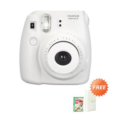 Fujifilm Instax Mini 8 Putih Kamera Polaroid + Instax Mini Film + Card Holder