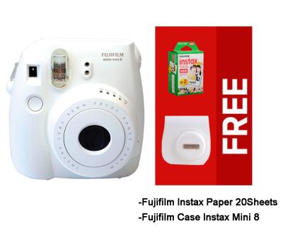 Fujifilm Instax Mini 8 - Putih + Paper20 + Case