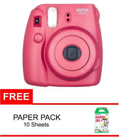 Fujifilm Instax Mini 8 Raspberry Kamera Instax + Paper Pack