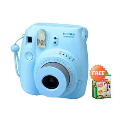 Fujifilm Instax Mini 8S Blue Kamera Instax (Free Paper)