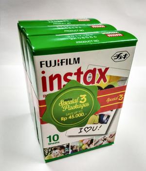 Fujifilm Instax Mini Pack Single Plain 30 Lembar Roll Film