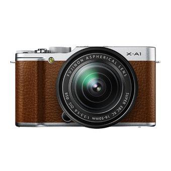 Fujifilm X-A1 with 16-50mm & 50-230mm Twin Lens Mirrorless Camera _Brown  