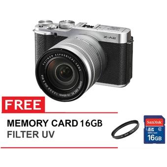 Fujifilm X-A2 16-50mm - 16.3MP - Silver + Gratis Memory Dan Filter  