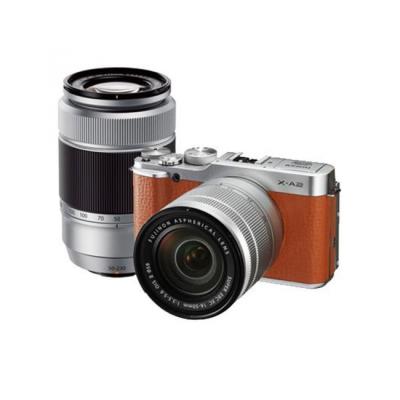 Fujifilm X-A2 Double Kit 16-50mm & 50-230mm f/3.5-5.6 OIS II Brown Kamera Mirrorless