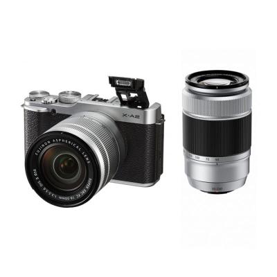 Fujifilm X-A2 Double Kit 16-50mm & 50-230mm f/3.5-5.6 OIS Silver Kamera Mirrorless