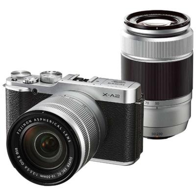 Fujifilm X-A2 Double Kit XC 16-50mm - 16.3 MP - Abu-abu PLUS XC 50-230mm