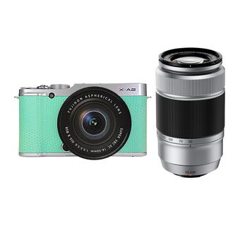 Fujifilm X-A2 Double Kit XC 16-50mm & XC 50-230mm - 16 MP - Mint Green  