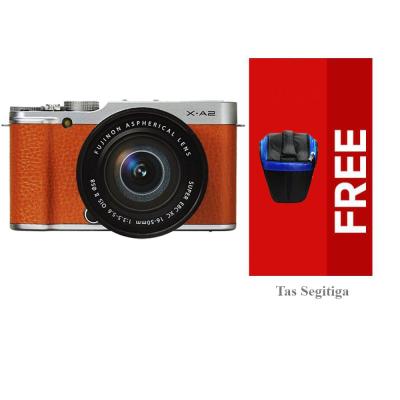 Fujifilm X-A2 kit 16-50mm f/3.5-5.6 OIS II - Coklat Free Tas Segitiga
