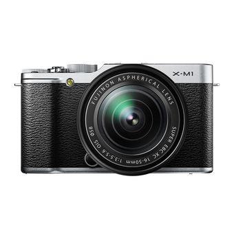 Fujifilm X-M1 with 16-50mm & 27mm Twin Lens Mirrorless Camera_Silver  