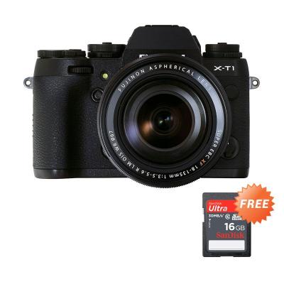 Fujifilm X-T1 XF18-135mm Hitam Kamera Mirrorless [F3.5-5.6 R LM OIS WR]