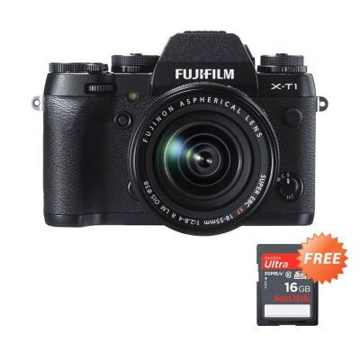 Fujifilm X-T1 XF18-55mm Hitam Kamera Mirrorless [F2.8-4 R LM OS]