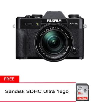 Fujifilm X-T10 16-50mm F3.5-5.6 - 16MP- Hitam + Gratis Memory 16Gb  