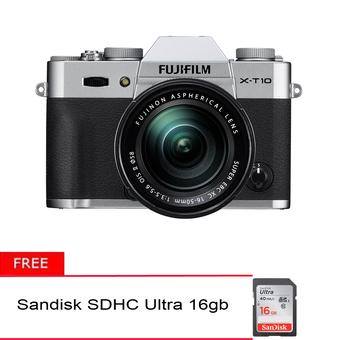 Fujifilm X-T10 16-50mm F3.5-5.6 - 16MP- Silver + Gratis Memory 16Gb  