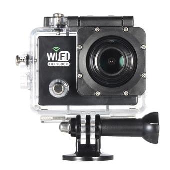 Full HD Wifi Action Sports Camera DV Cam 2.0" LCD 12MP 1080P 30FPS 4X Zoom 140 Degree Wide Lens Waterproof for Car DVR FPV PC Camera Diving Bicycle (Black) (Intl)  