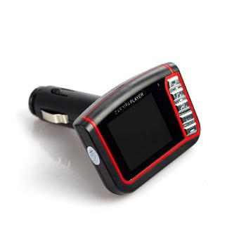 GETEK 1.8" LCD Car MP3 MP4 Player Wireless FM Transmitter With Remote Control 12V (Black)  